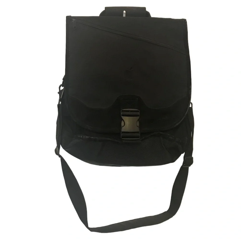 Kensington Black Stylish Convertible Backpack Messenger Saddle Bag